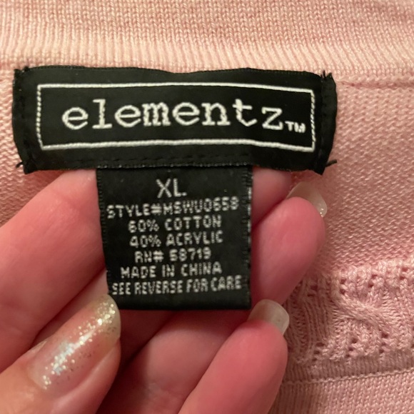 Plus XL 2Pc Set Pink Brown Linen Floral Tulip Flared Skirt - Picture 6 of 14